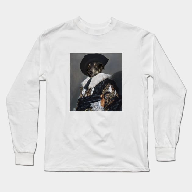 Renaissance Dog Painting Long Sleeve T-Shirt by raiseastorm